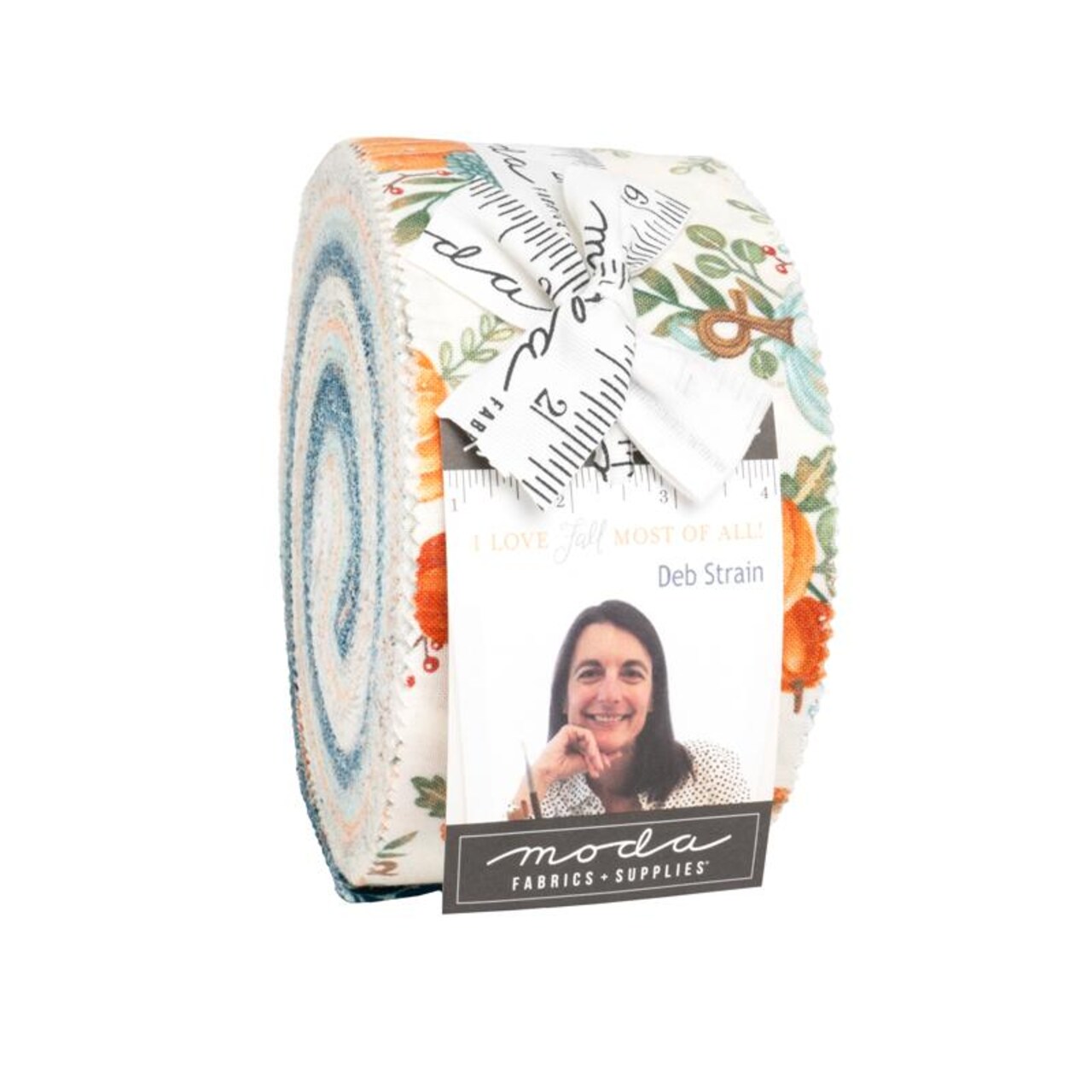 I Love Fall Most of All 2.5" Strip Roll (Jelly Roll) by Deb Strain for Moda (56140JR)